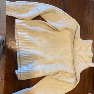 white turtleneck sweater